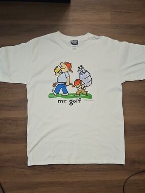 Mr. Golf White Graphic Short Sleeve Tee - Unbranded